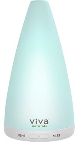 Viva Naturals Aromatherapy Essential Oil Diffuser – Vibrant Changeable LED Lights, Soothin ...