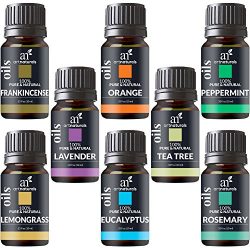 ArtNaturals Aromatherapy Top 8 Essential Oils, 100% Pure of The Highest Quality, Peppermint/Tee  ...