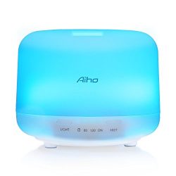 Aromatherapy Essential Oil Diffuser 4-in-1 Aiho 500ml Ultrasonic Cool Mist Humidifier with 4 Tim ...