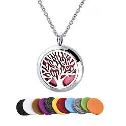 Yesido. Aromatherapy Essential Oil Diffuser Necklace Tree of Life Pendant