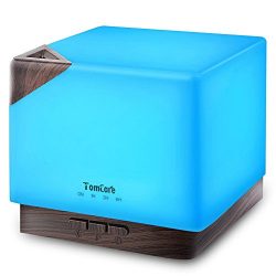 TomCare 700ml Square Aromatherapy Essential Oil Diffuser Humidifier Large Capacity Modern Ultras ...