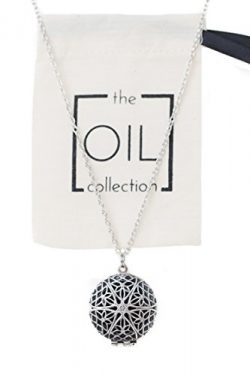 Essential Oils Diffuser Locket Necklace Aromatherapy (Antique Silver Finish)