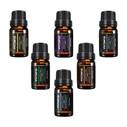 VicTsing Set of 6 Aromatherapy Essential Oils, 100% Pure Therapeutic Grade, Oil Basic Gift Set P ...