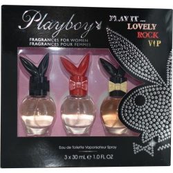 Playboy Play It… Lovely, Rock, VIP Three Piece Women’s Fragrance Gift Set