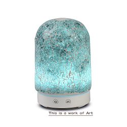 AA Aqua Aroma Essential Oil Diffuser Aromatherapy Humidifier 120ml crackle mosaic glass Housing  ...