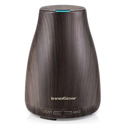 InnoGear Upgraded Wood Grain Aromatherapy Essential Oil Diffuser Portable Ultrasonic Diffusers C ...