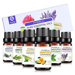 Essential Oils set Gift 6/10ml, Aromatherapy essential oil Basic Sampler Gift Set & Kit (Ora ...