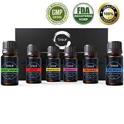 NEW Aromatherapy Essential Oil Blends – Pure Therapeutic Grade Top 6 Gift Set – Uniq ...