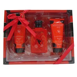 MIDNIGHT RED, Our Version of RED POLO for Men, 3 Piece Gift Set (3.4 fl.oz.Eau de Toilette Spray ...