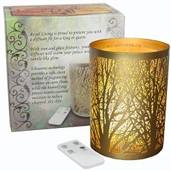 Royal Living Enchanted Forest Essential Oil Diffuser, Ultrasonic Aromatherapy Humidifier (Gold)