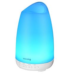 VicTsing 150ml Ultrasonic Essential Oil Diffuser with Sleep Mode, Aroma Diffuser with Noise Redu ...