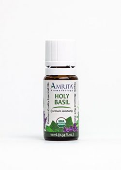 Organic Holy Basil Essential Oil -Ocimum sanctum- 100% Pure Undiluted & Therapeutic Grade, P ...