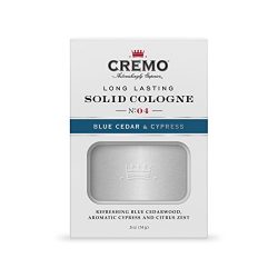 Cremo Solid Cologne That Fits In Your Pocket So You Can Apply Discreetly – Blue Cedar & ...
