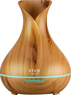 Viva Naturals Ultrasonic Aromatherapy Essential Oil Diffuser, Large 400ml Tank – Vibrant C ...