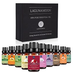 Lagunamoon Premium Essential Oils Set,Top 20 Pure Natural Aromatherapy Oils Lavender Frankincens ...